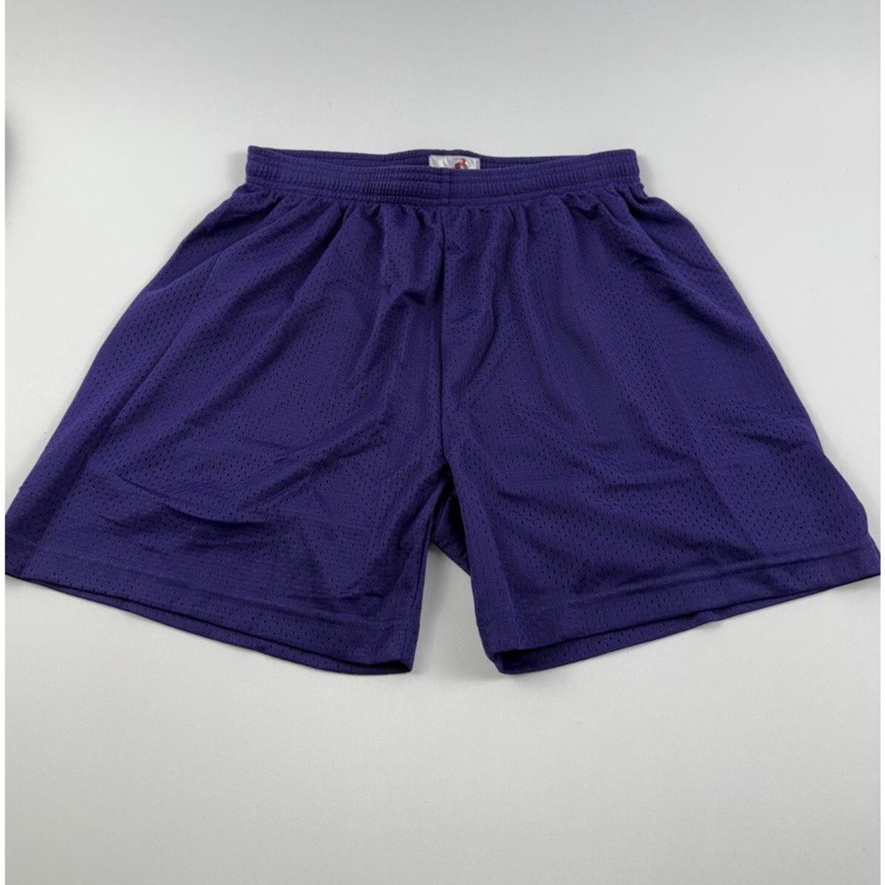 Badger Sport Women Mesh Drawstring Elastic Waist Short Purple Size S NWOT